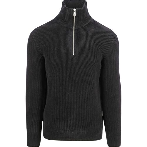 Textiel Heren Sweaters / Sweatshirts Marc O'Polo Half Zip Trui Corduroy Zwart Zwart