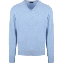 Textiel Heren Sweaters / Sweatshirts William Lockie V-Hals Lamswol Lichtblauw Blauw