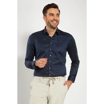 Textiel Heren Overhemden lange mouwen Suitable Overhemd Navy 270-5 Blauw