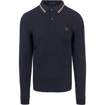 Textiel Heren T-shirts & Polo’s Fred Perry Longsleeve Polo Navy U86 Blauw