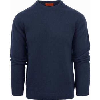 Textiel Heren Sweaters / Sweatshirts Suitable Lamswol Trui Ronde Hals Navy Blauw