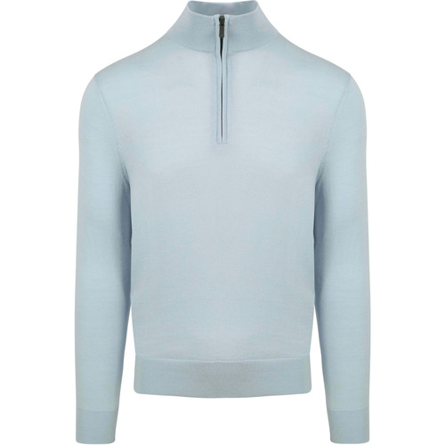 Textiel Heren Sweaters / Sweatshirts Suitable Merino Half Zip Trui Lichtblauw Blauw