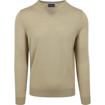 Textiel Heren Sweaters / Sweatshirts Suitable Merino Pullover V-Hals Lichtgroen Groen