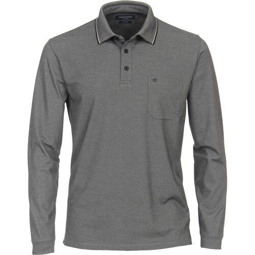 Textiel Heren T-shirts & Polo’s Casa Moda Long Sleeve Polo Grijs Grijs
