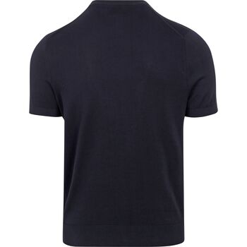 Suitable Knitted T-shirt Navy Blauw