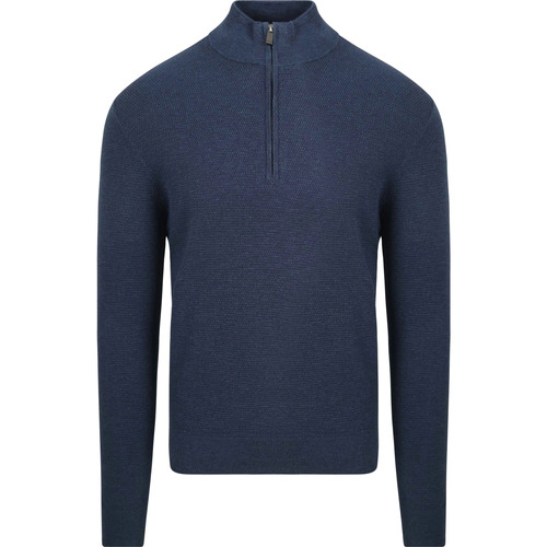 Textiel Heren Sweaters / Sweatshirts Suitable Half Zip Trui Structuur Petrol Blauw