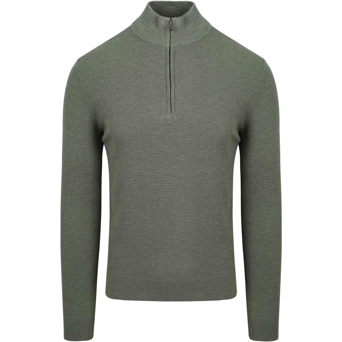 Textiel Heren Sweaters / Sweatshirts Suitable Half Zip Trui Structuur Groen Groen