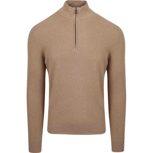 Textiel Heren Sweaters / Sweatshirts Suitable Half Zip Trui Structuur Beige Beige