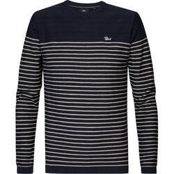 Textiel Heren Sweaters / Sweatshirts Petrol Industries Trui Streep Navy Blauw
