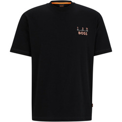 Textiel Heren T-shirts & Polo’s BOSS T-shirt Backprint Zwart Zwart