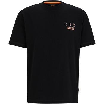 Textiel Heren T-shirts & Polo’s BOSS T-shirt Backprint Zwart Zwart
