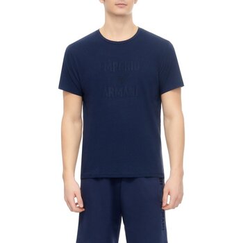 Textiel Heren T-shirts korte mouwen Emporio Armani 211818 4R485 Blauw