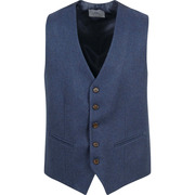 Gilet Tweed Mid Blauw