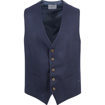 Textiel Heren Jasjes / Blazers Suitable Gilet Tweed Navy Blauw