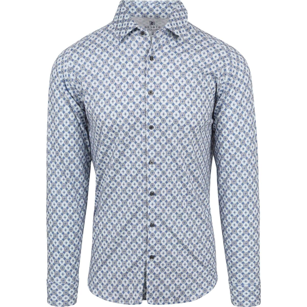 Textiel Heren Overhemden lange mouwen Desoto Overhemd Kent Print Blauw Blauw