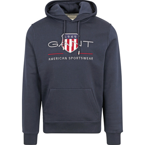 Textiel Heren Sweaters / Sweatshirts Gant Hoodie Archive Shield Navy Blauw