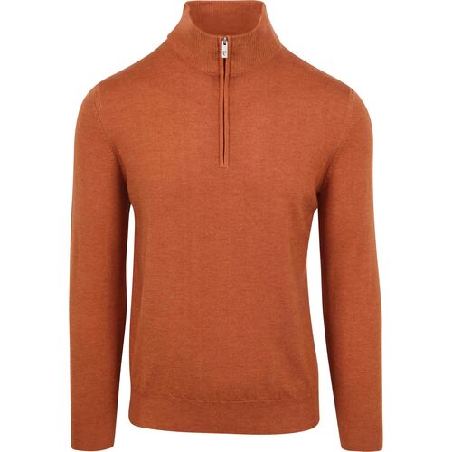 Textiel Heren Sweaters / Sweatshirts R2 Amsterdam R2 Half Zip Trui Merino Wol Brique Oranje