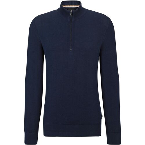 Textiel Heren Sweaters / Sweatshirts BOSS Ebrando-P Half Zip Trui Navy Blauw
