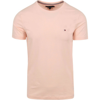 Textiel Heren T-shirts & Polo’s Tommy Hilfiger Logo T-shirt Lichtroze Roze