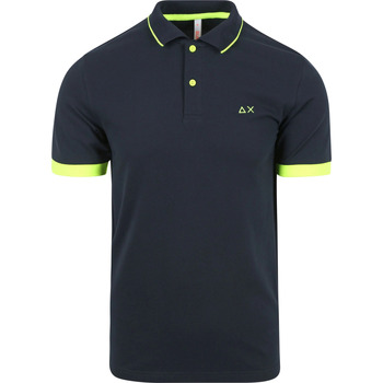 Textiel Heren T-shirts & Polo’s Sun68 Poloshirt Small Stripe Navy Blauw