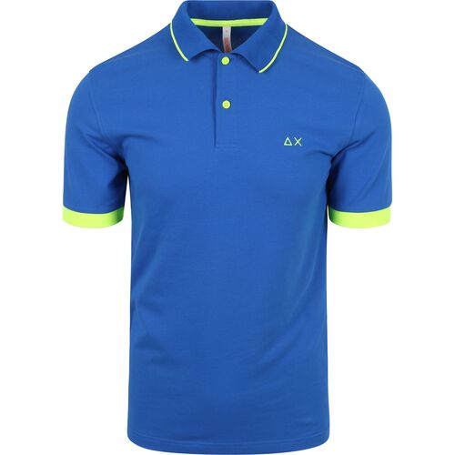 Textiel Heren T-shirts & Polo’s Sun68 Poloshirt Small Stripe Blauw Blauw