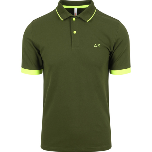 Textiel Heren T-shirts & Polo’s Sun68 Poloshirt Small Stripe Groen Groen