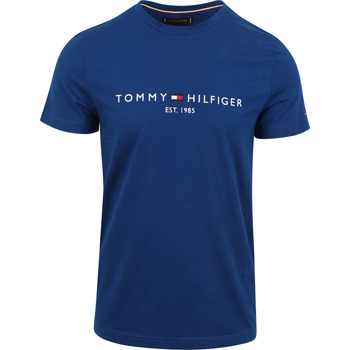 Textiel Heren T-shirts & Polo’s Tommy Hilfiger T-shirt Logo Mid Blauw Blauw