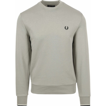 Textiel Heren Sweaters / Sweatshirts Fred Perry Sweater Logo Limestone Grijs Grijs