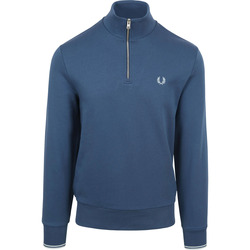 Textiel Heren Sweaters / Sweatshirts Fred Perry Half Zip Trui Mid Blauw Blauw