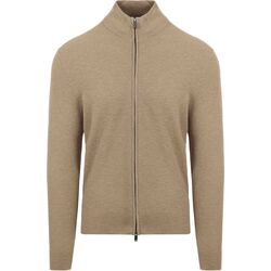 Textiel Heren Sweaters / Sweatshirts Suitable Vest Structuur Taupe Beige