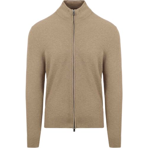 Textiel Heren Sweaters / Sweatshirts Suitable Vest Structuur Taupe Beige
