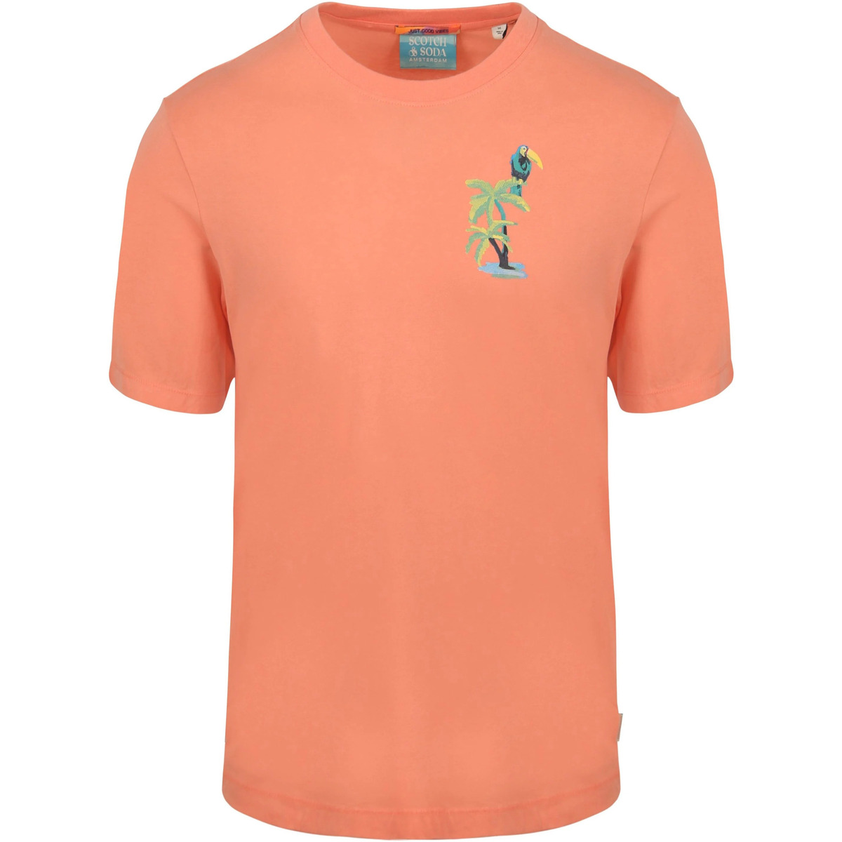 Textiel Heren T-shirts & Polo’s Scotch & Soda Scotch & Soda T-Shirt Backprint Roze Roze