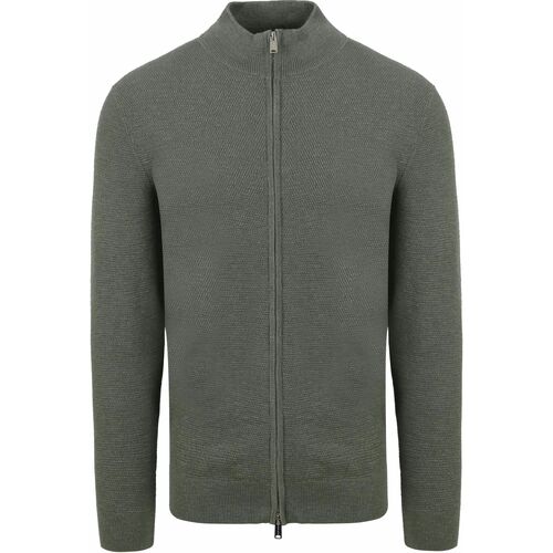 Textiel Heren Sweaters / Sweatshirts Profuomo Vest Textured Groen Groen