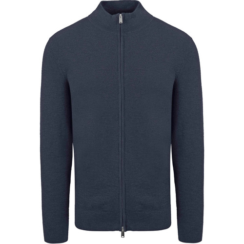 Textiel Heren Sweaters / Sweatshirts Profuomo Vest Textured Navy Blauw