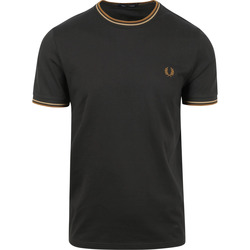 Textiel Heren T-shirts & Polo’s Fred Perry T-shirt Antraciet Grijs