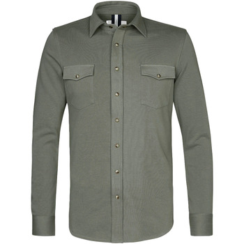 Profuomo Sweater Overshirt French Terry Groen