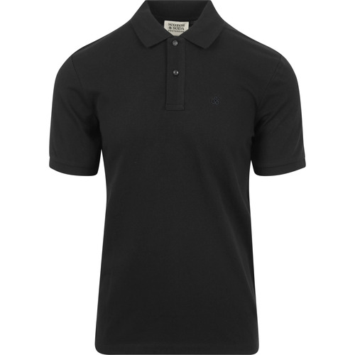 Textiel Heren T-shirts & Polo’s Scotch & Soda Poloshirt Zwart Zwart