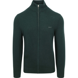 Textiel Heren Sweaters / Sweatshirts Gant Vest Lamswol Donkergroen Groen
