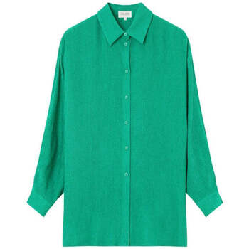 Textiel Dames Tops / Blousjes Grace & Mila Groene oversized blouse Market Groen