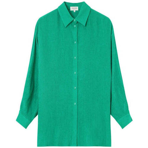 Textiel Dames Tops / Blousjes Grace & Mila Groene oversized blouse Market Groen
