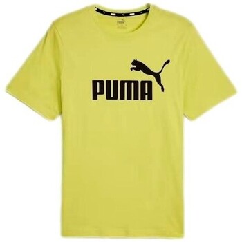 Textiel Heren T-shirts korte mouwen Puma CAMISETA HOMBRE ESS LOGO  586667 Geel