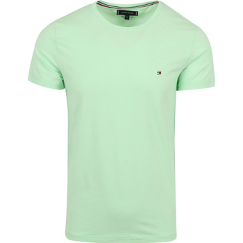 Textiel Heren T-shirts & Polo’s Tommy Hilfiger Logo T-shirt Lichtgroen Groen