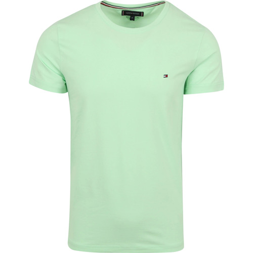 Textiel Heren T-shirts & Polo’s Tommy Hilfiger Logo T-shirt Lichtgroen Groen