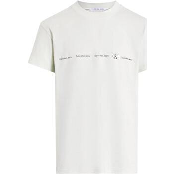 Textiel Heren T-shirts korte mouwen Calvin Klein Jeans  Beige