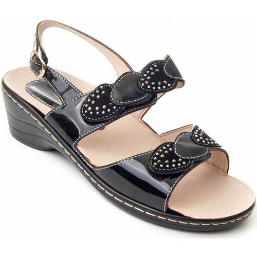Schoenen Dames Sandalen / Open schoenen Leindia 89043 Zwart
