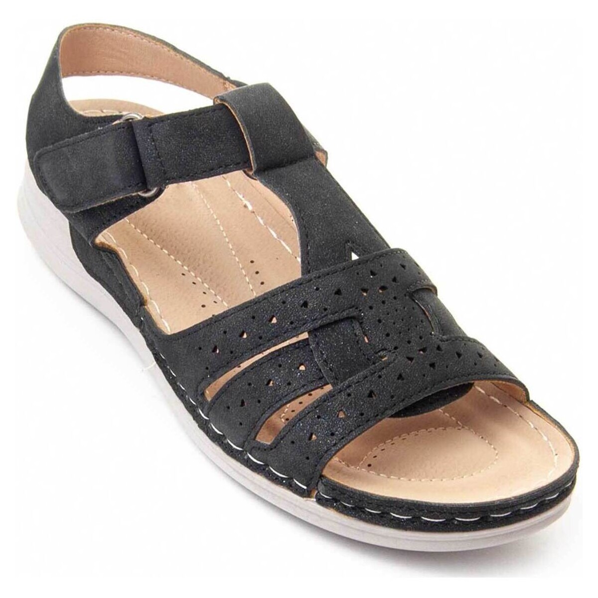 Schoenen Dames Sandalen / Open schoenen Leindia 89055 Zwart