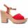 Schoenen Dames Sandalen / Open schoenen Leindia 89059 Rood