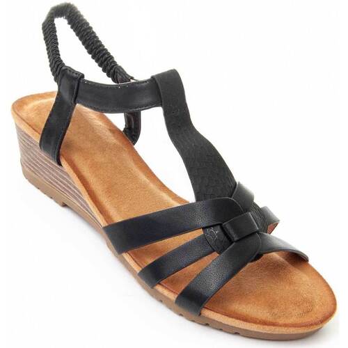 Schoenen Dames Sandalen / Open schoenen Leindia 89071 Zwart