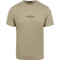 Textiel Heren T-shirts & Polo’s Fred Perry T-Shirt M4580 Kaki Groen