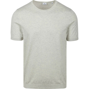 Textiel Heren T-shirts & Polo’s Blue Industry Knitted T-Shirt Melange Ecru Beige